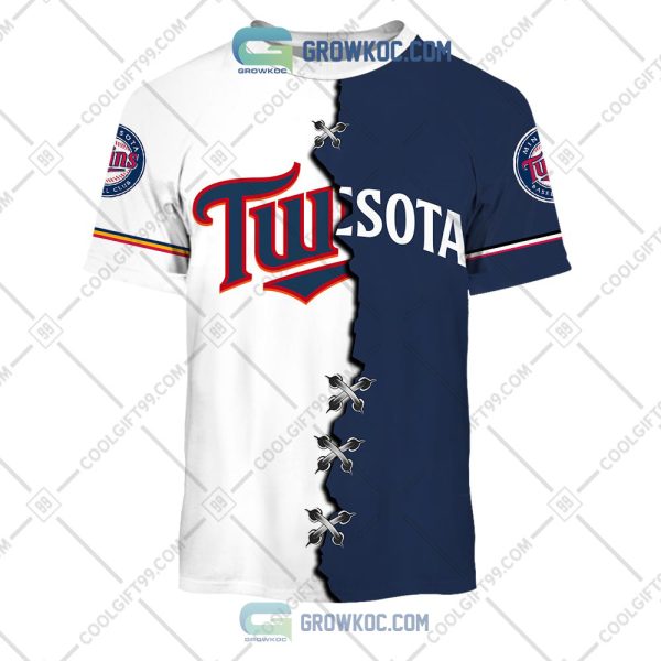 MLB Minnesota Twins Mix Jersey Custom Personalized Hoodie Shirt