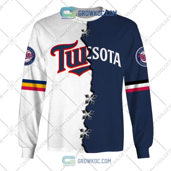 MLB Minnesota Twins Mix Jersey Custom Personalized Hoodie Shirt