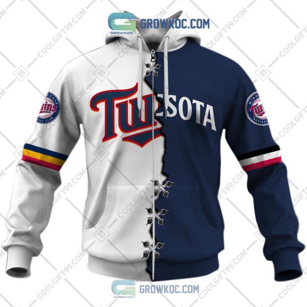 MLB Minnesota Twins Mix Jersey Custom Personalized Hoodie Shirt