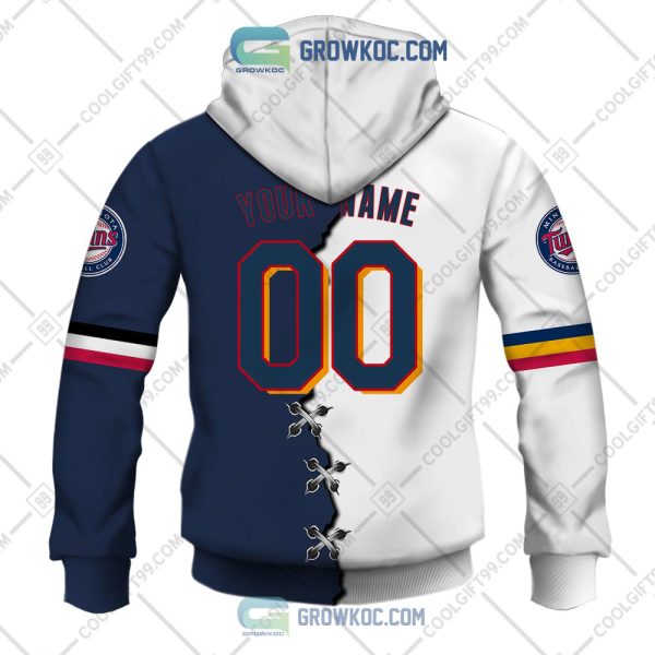 MLB Minnesota Twins Mix Jersey Custom Personalized Hoodie Shirt