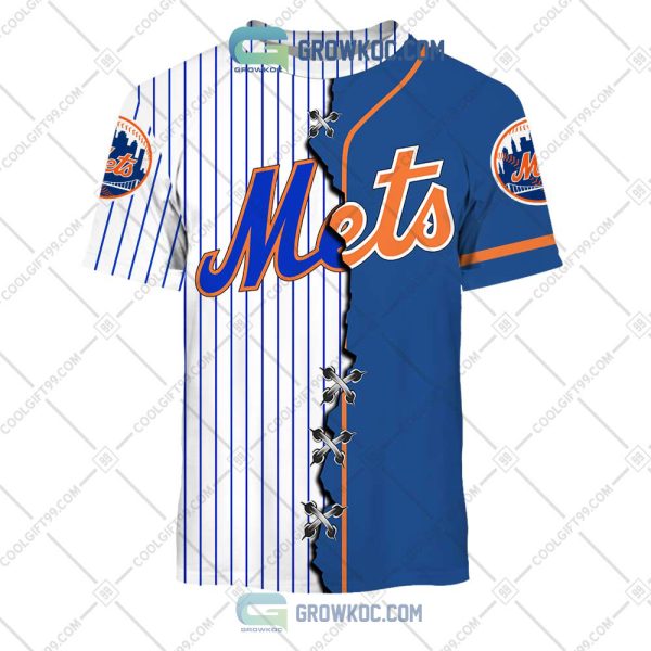 MLB New York Mets Mix Jersey Custom Personalized Hoodie Shirt