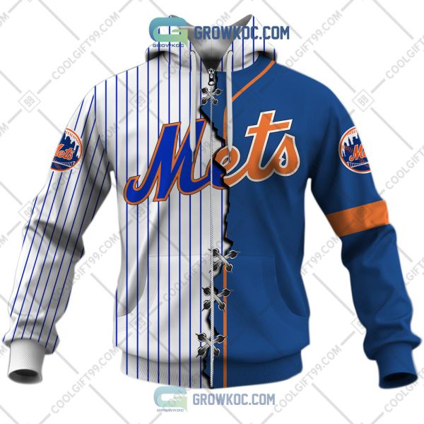 MLB New York Mets Mix Jersey Custom Personalized Hoodie Shirt