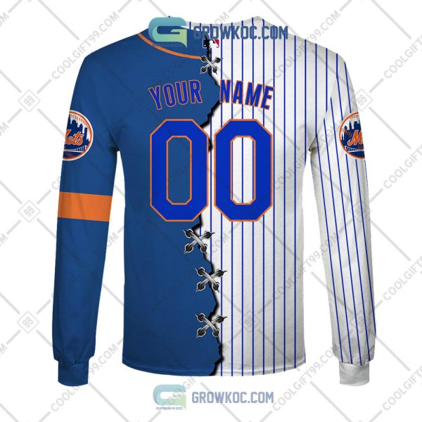 New York Mets MLB Custom Name Hawaiian Shirt Outfit - T-shirts Low