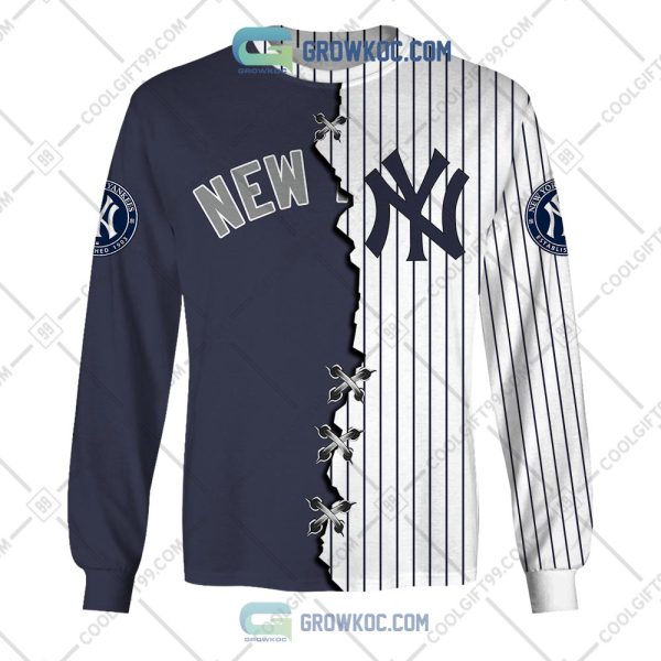 MLB New York Yankees Mix Jersey Custom Personalized Hoodie Shirt