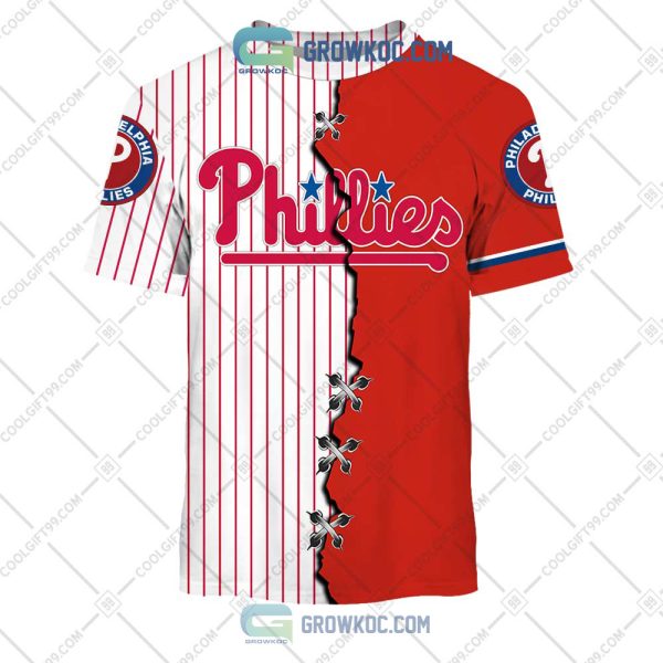 MLB Philadelphia Phillies Mix Jersey Custom Personalized Hoodie Shirt