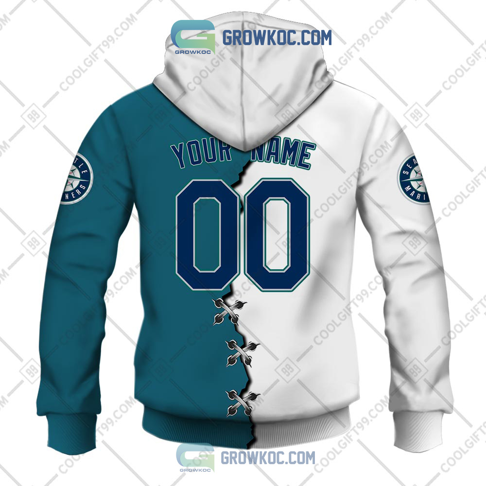 MLB Seattle Mariners Mix Jersey Custom Personalized Hoodie Shirt