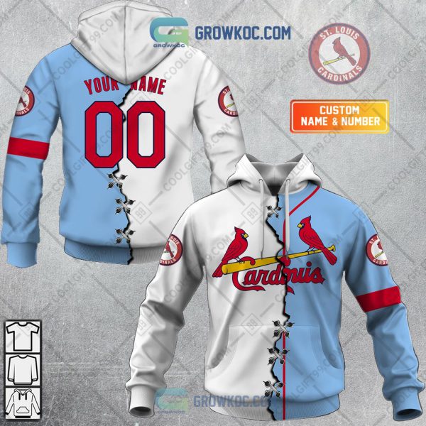 MLB St. Louis Cardinals Mix Jersey Custom Personalized Hoodie Shirt