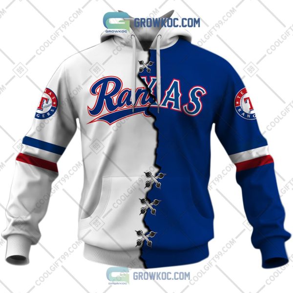 MLB Texas Rangers Mix Jersey Custom Personalized Hoodie Shirt