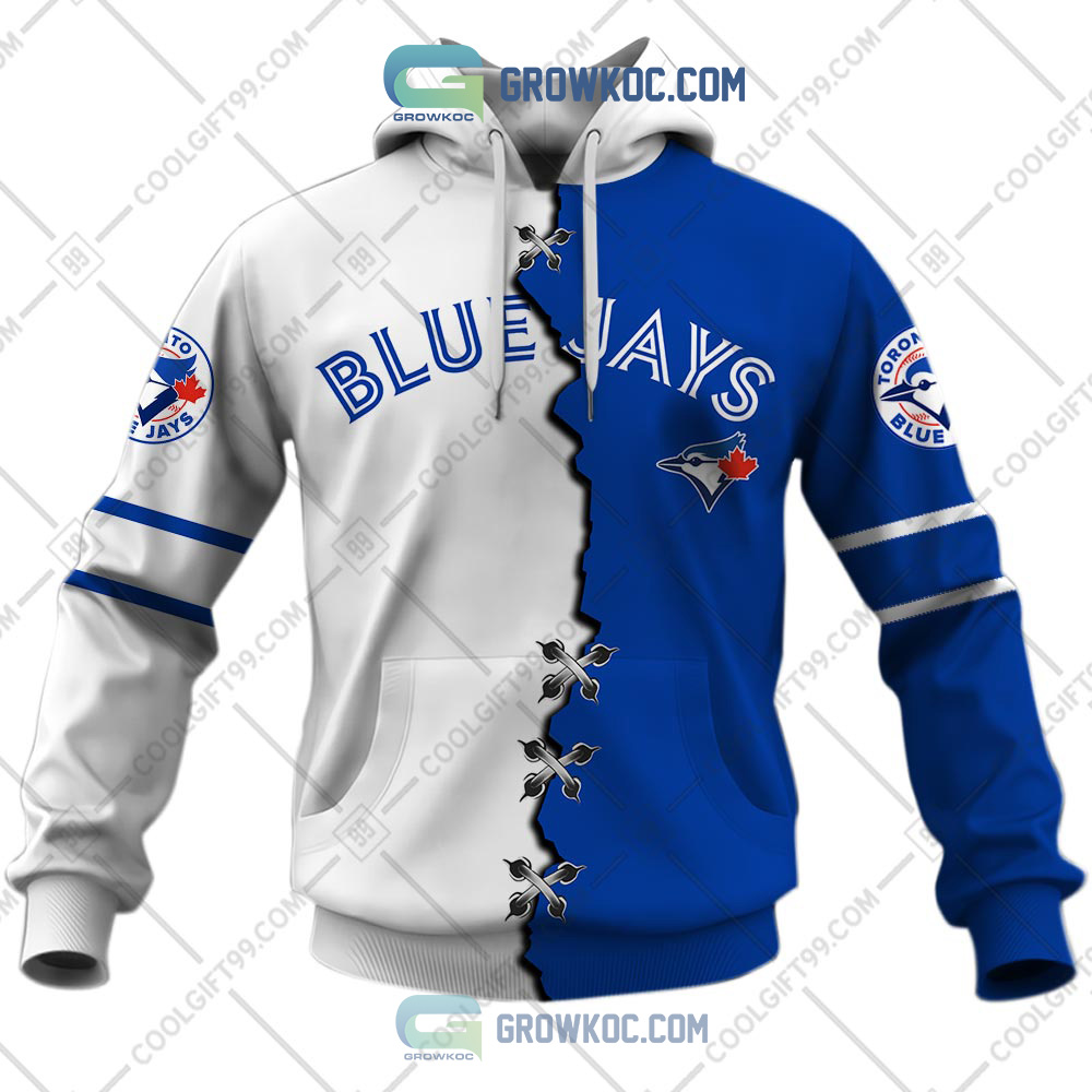 Best Selling Product] Custom MLB Toronto Blue Jays Mix Golf Style Polo Shirt