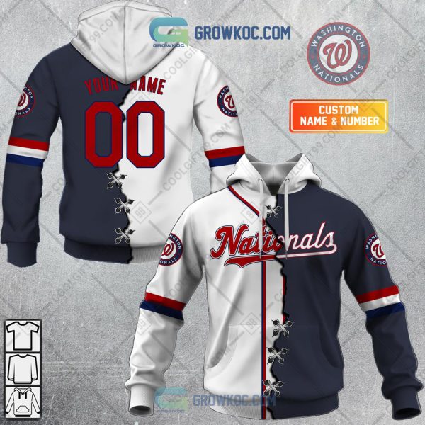 MLB Washington Nationals Mix Jersey Custom Personalized Hoodie Shirt