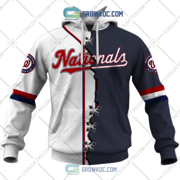 MLB Washington Nationals Mix Jersey Custom Personalized Hoodie Shirt