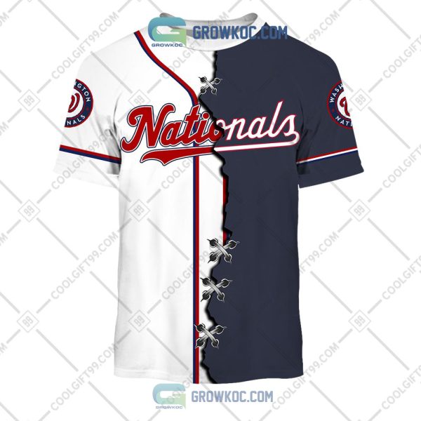 MLB Washington Nationals Mix Jersey Custom Personalized Hoodie Shirt
