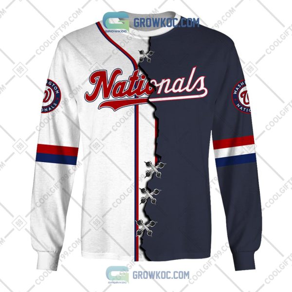 MLB Washington Nationals Mix Jersey Custom Personalized Hoodie Shirt