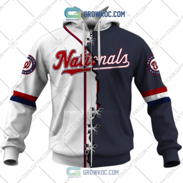 MLB Washington Nationals Mix Jersey Custom Personalized Hoodie Shirt