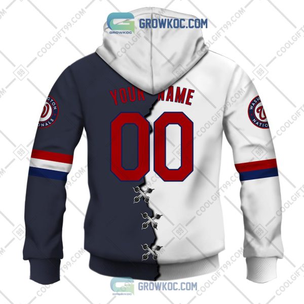 MLB Washington Nationals Mix Jersey Custom Personalized Hoodie Shirt