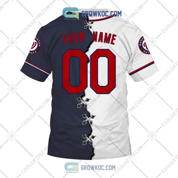 MLB Washington Nationals Mix Jersey Custom Personalized Hoodie Shirt