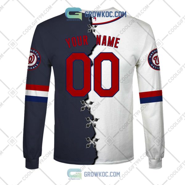 MLB Washington Nationals Mix Jersey Custom Personalized Hoodie Shirt