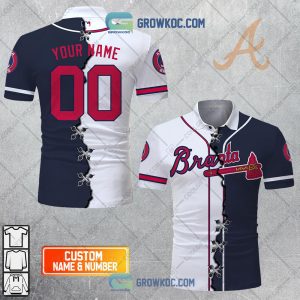 MLB Atlanta Braves Mix Jersey Personalized Style Polo Shirt