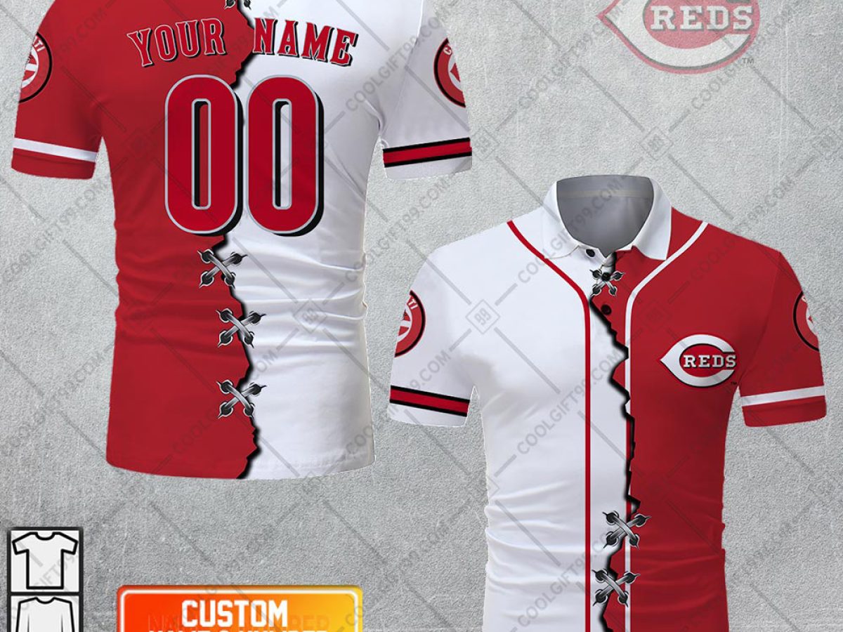 MLB Cincinnati Reds Mix Jersey Custom Personalized Hoodie Shirt