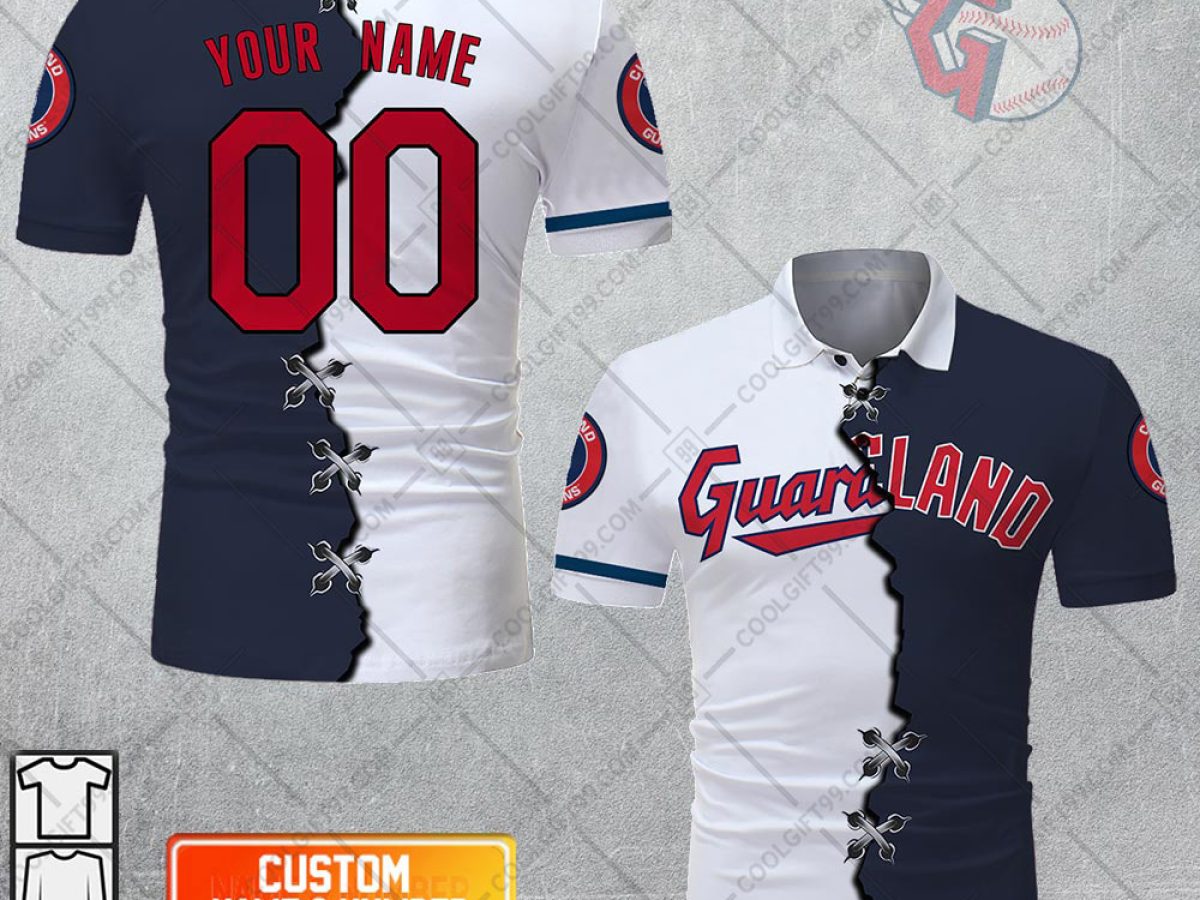 MLB Cleveland Guardians Mix Jersey Personalized Style Polo Shirt - Growkoc