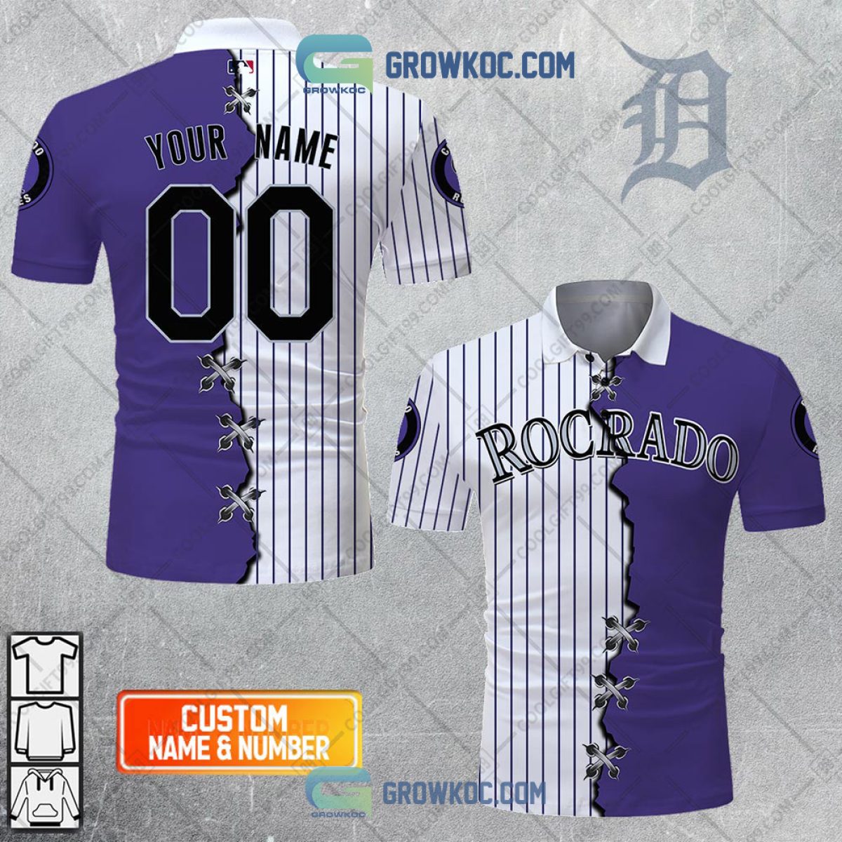 Colorado Rockies MLB Custom Name Hawaiian Shirt Outfit - T-shirts