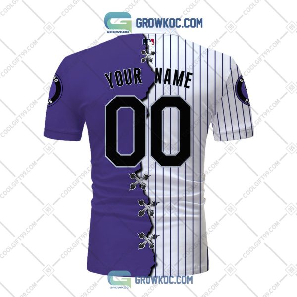 MLB Colorado Rockies Mix Jersey Personalized Style Polo Shirt