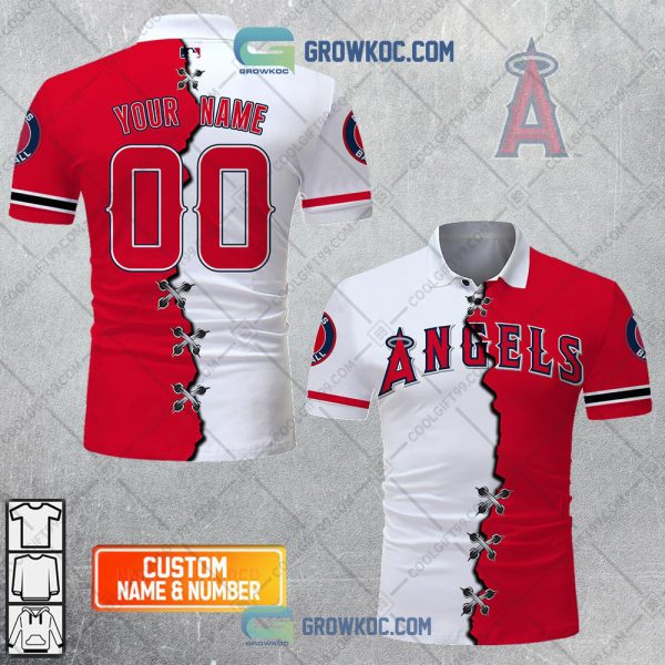 MLB Los Angeles Angels Mix Jersey Personalized Style Polo Shirt