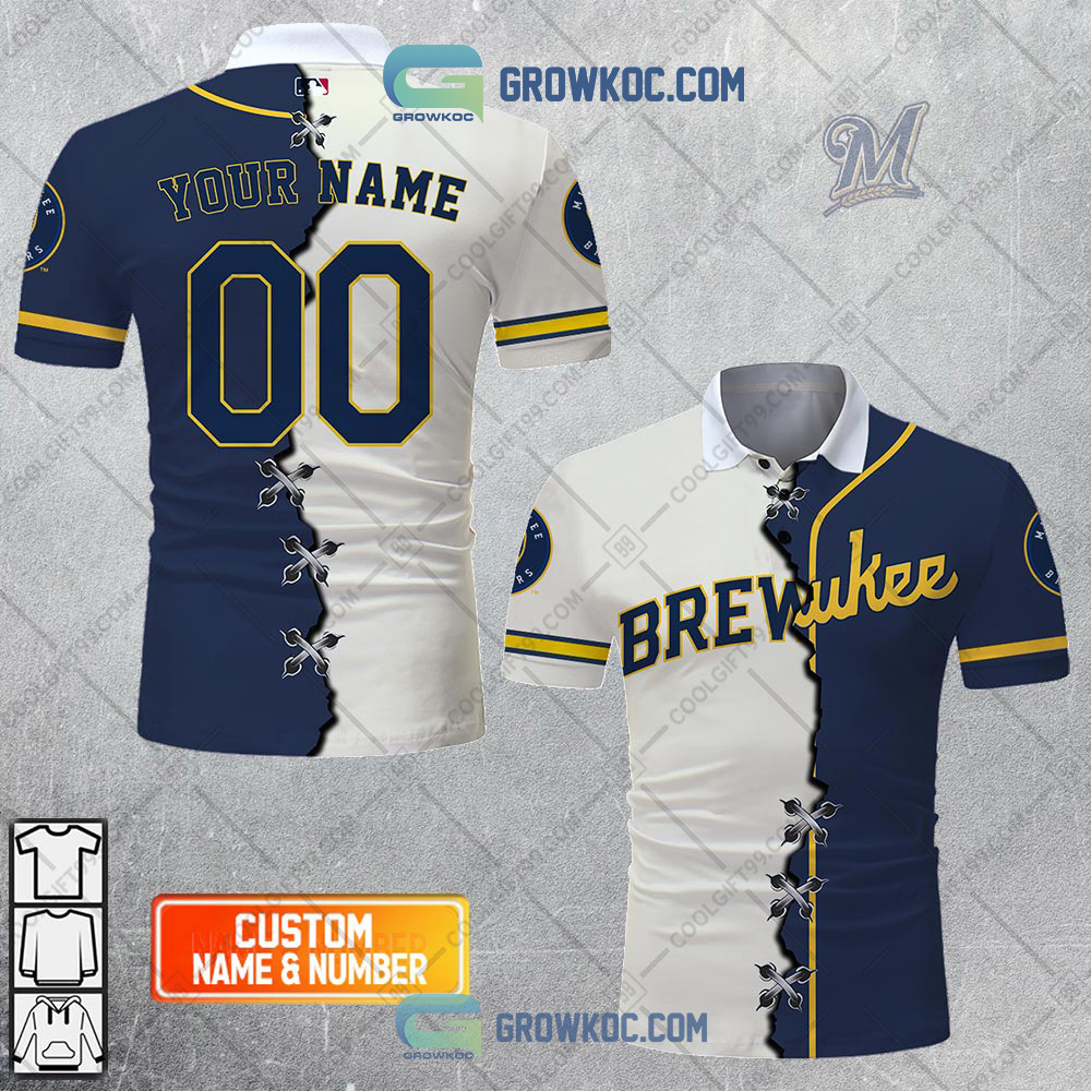 Milwaukee Brewers Custom Name & Number Baseball Jersey Shirt Best