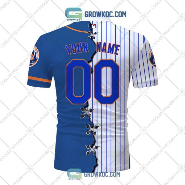 MLB New York Mets Mix Jersey Personalized Style Polo Shirt