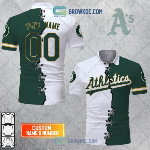 MLB Oakland Athletics Mix Jersey Personalized Style Polo Shirt