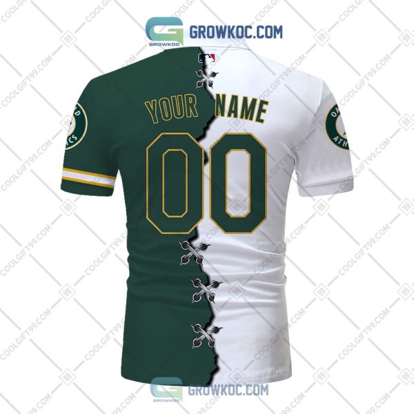 MLB Oakland Athletics Mix Jersey Personalized Style Polo Shirt