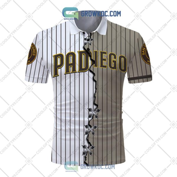 MLB San Diego Padres Mix Jersey Personalized Style Polo Shirt