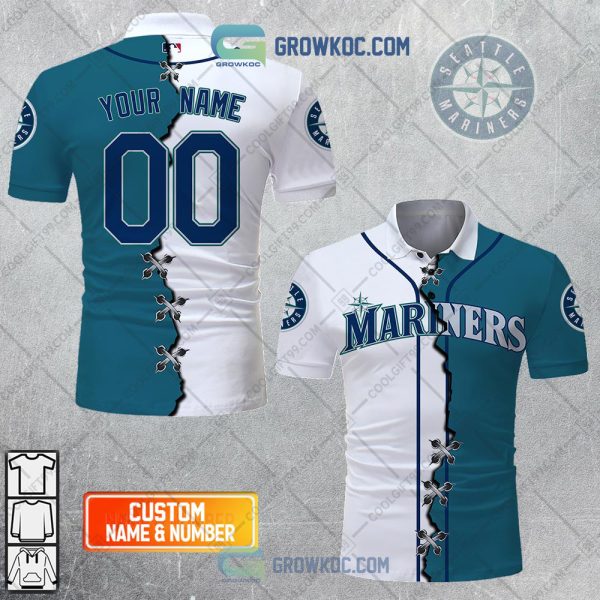 MLB Seattle Mariners Mix Jersey Personalized Style Polo Shirt