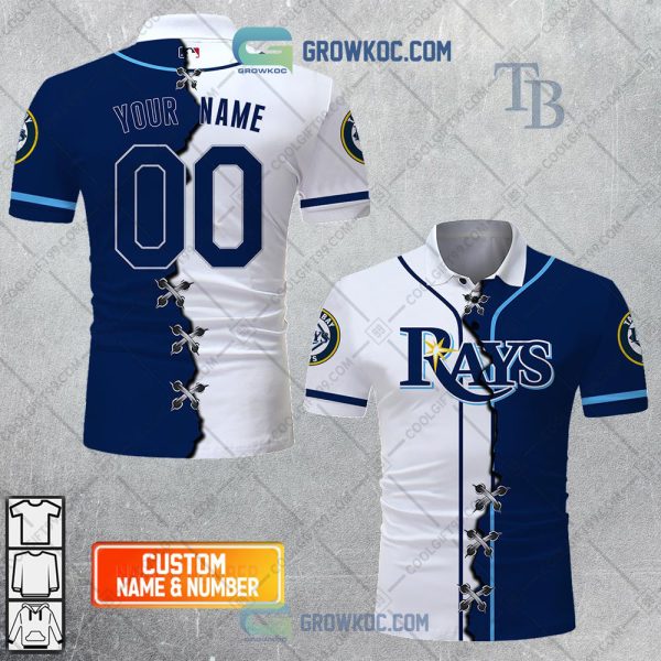 MLB Tampa Bay Rays Mix Jersey Personalized Style Polo Shirt