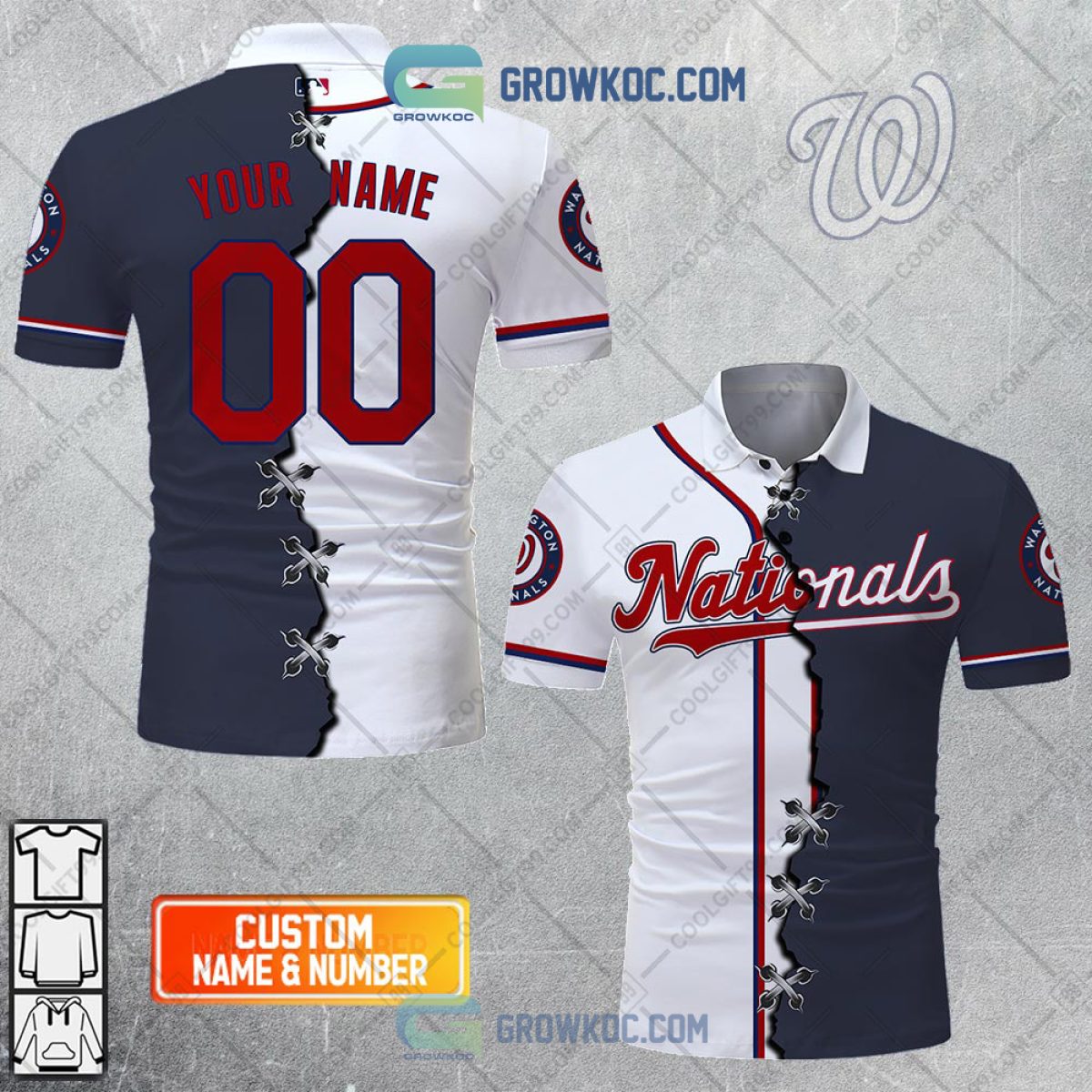 Washington Nationals Personalized Name And Number Baseball Jersey Shirt -  USALast