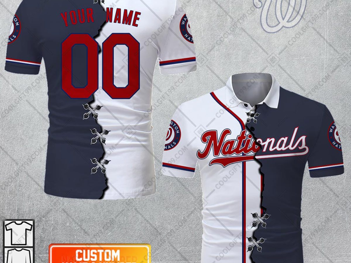 Washington Nationals MLB Major League Baseball Custom Name & Number  Baseball Jersey - Freedomdesign