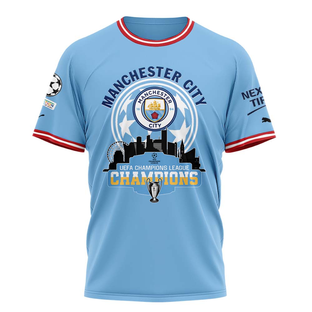 Manchester City The Citizens Sky Blue Etihad Stadium Hoodie Shirt