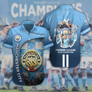 Manchester City The Citizens Premier League Champions Hawaii Shirt