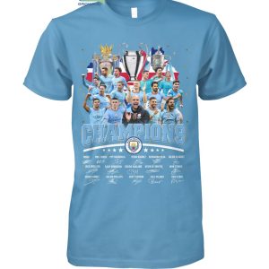 Manchester City Team Champions 2022 2023 T-Shirt
