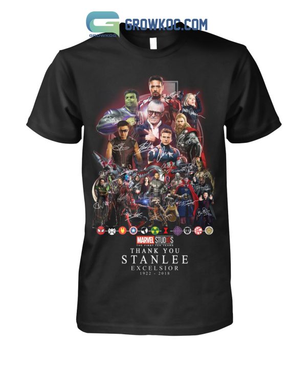 Marvel Studios 15 Years Thank You Stan Lee Excelsior 1922-2018 T-Shirt