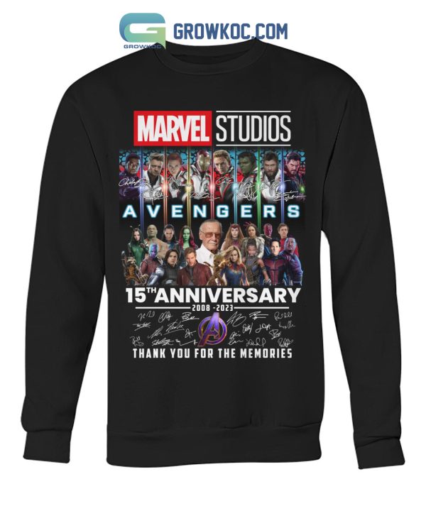 Marvel Studios Avengers 15th Anniversary 2008-2023 T-Shirt