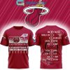 Miami Heat 2023 NBA Western Conference Finals Champions Red Black Design Hoodie T-Shirt