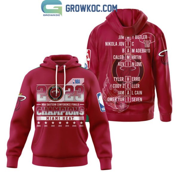 Miami Heat 2023 NBA Western Conference Finals Champions Red Design Hoodie T-Shirt