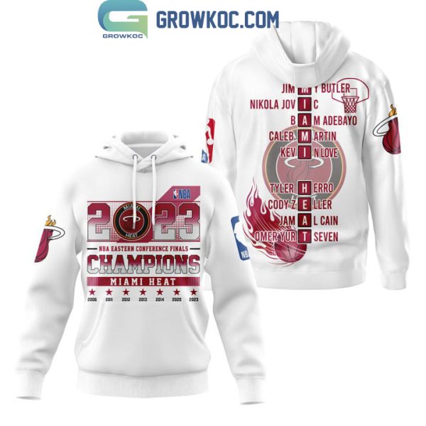 Miami Heat 2023 NBA Western Conference Finals Champions White Design Hoodie T-Shirt