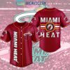 Miami Heat NBA 1988 White Red Baseball Jersey