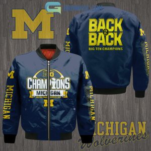 Michigan Wolverines Back 2 Back Big Ten Champions Bomber Jacket Shirt