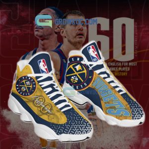NBA Denver Nuggets Personalized Blue Edition Air Jordan 13 Shoes