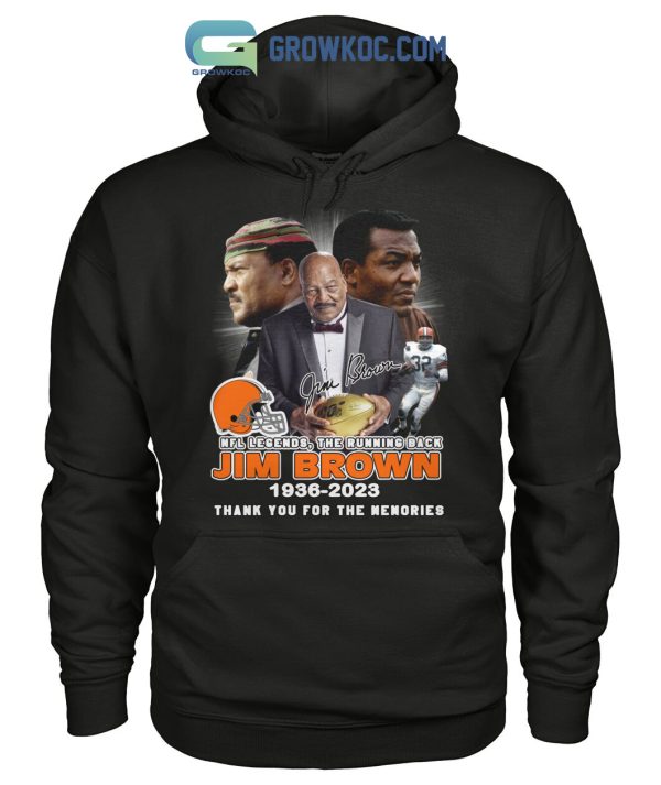 NFL Legends The Running Back Jim Brown 1936-2023 T-Shirt