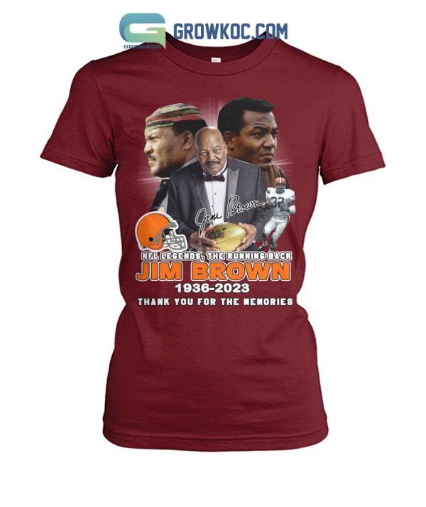 NFL Legends The Running Back Jim Brown 1936-2023 T-Shirt