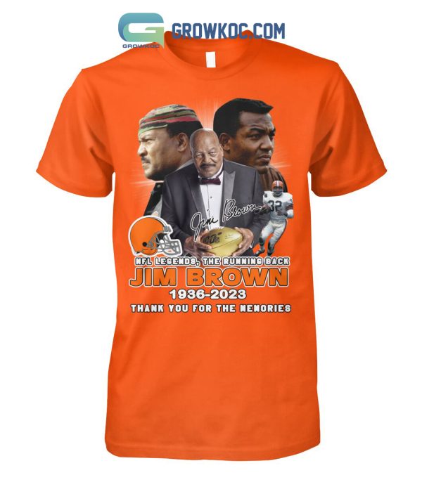 NFL Legends The Running Back Jim Brown 1936-2023 T-Shirt